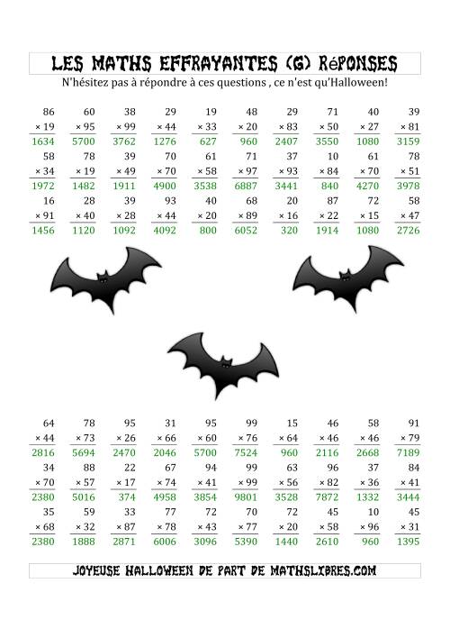 Les Maths Effrayantes (Multiplication à Deux Chiffre) (G) page 2
