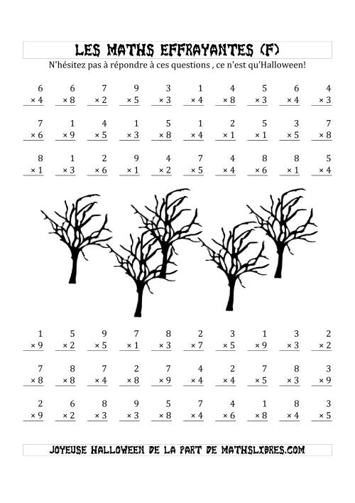 Les Maths Effrayantes (Multiplication à Un Chiffre) (F)