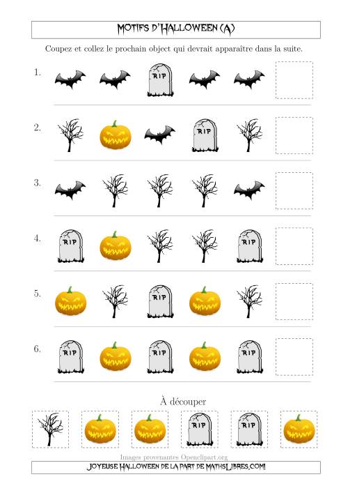 Images de Motifs d'Halloween Effrayants avec une Seule Particularité (Forme) (A)