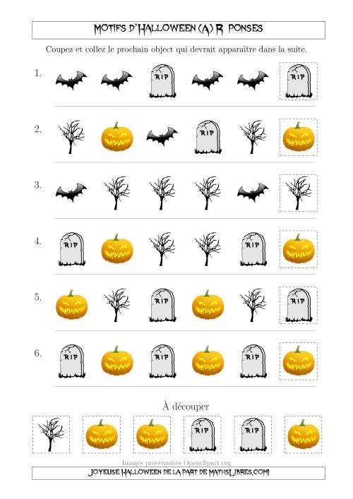 Images de Motifs d'Halloween Effrayants avec une Seule Particularité (Forme) (A) page 2