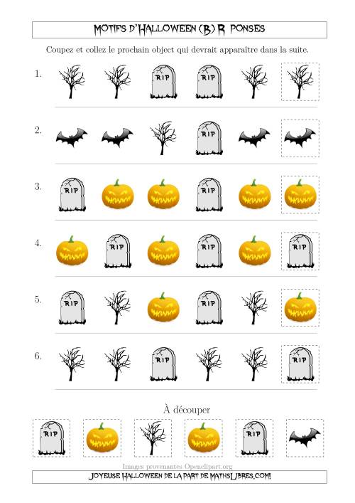 Images de Motifs d'Halloween Effrayants avec une Seule Particularité (Forme) (B) page 2