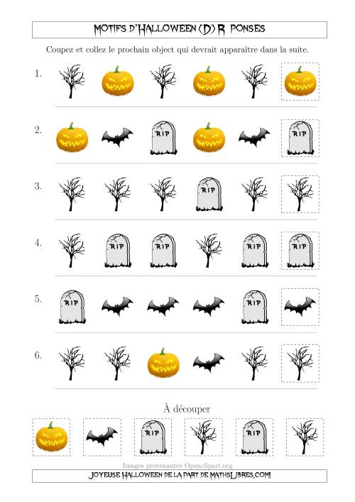 Images de Motifs d'Halloween Effrayants avec une Seule Particularité (Forme) (D) page 2