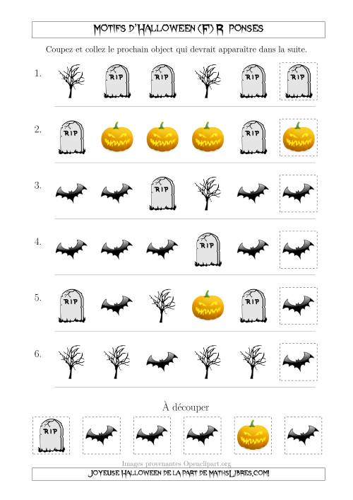 Images de Motifs d'Halloween Effrayants avec une Seule Particularité (Forme) (F) page 2