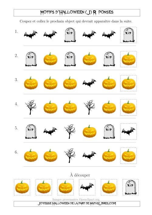 Images de Motifs d'Halloween Effrayants avec une Seule Particularité (Forme) (J) page 2