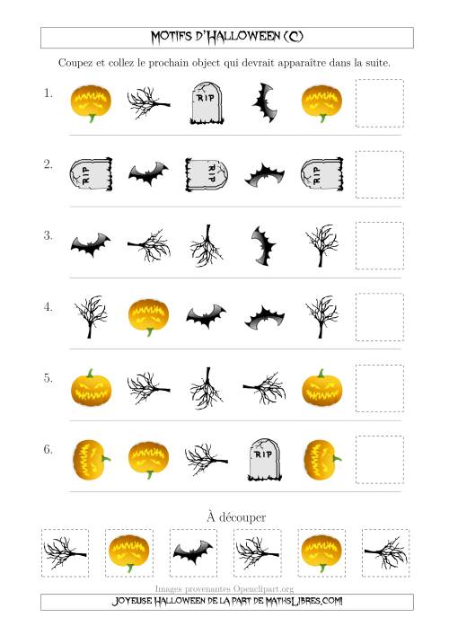 Images de Motifs d'Halloween Effrayants avec Deux Particularités (Forme & Rotation) (C)