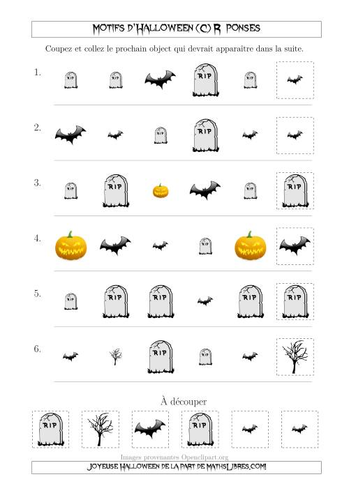 Images de Motifs d'Halloween Effrayants avec Deux Particularités (Forme & Taille) (C) page 2