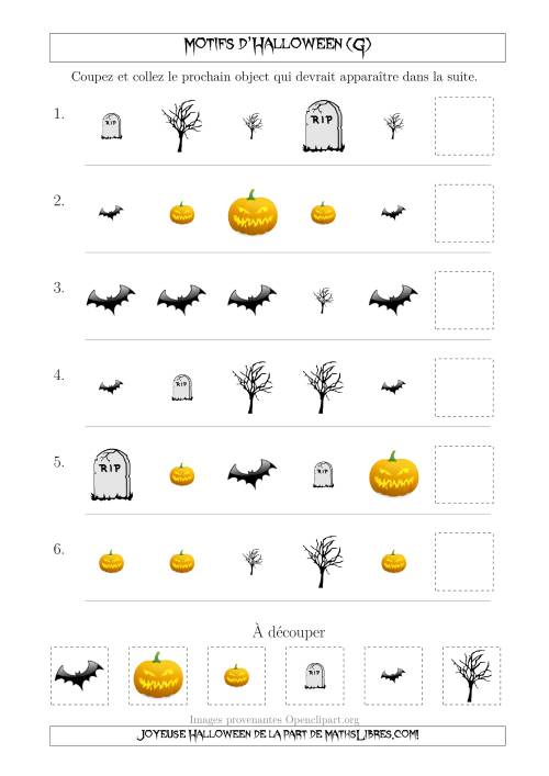 Images de Motifs d'Halloween Effrayants avec Deux Particularités (Forme & Taille) (G)