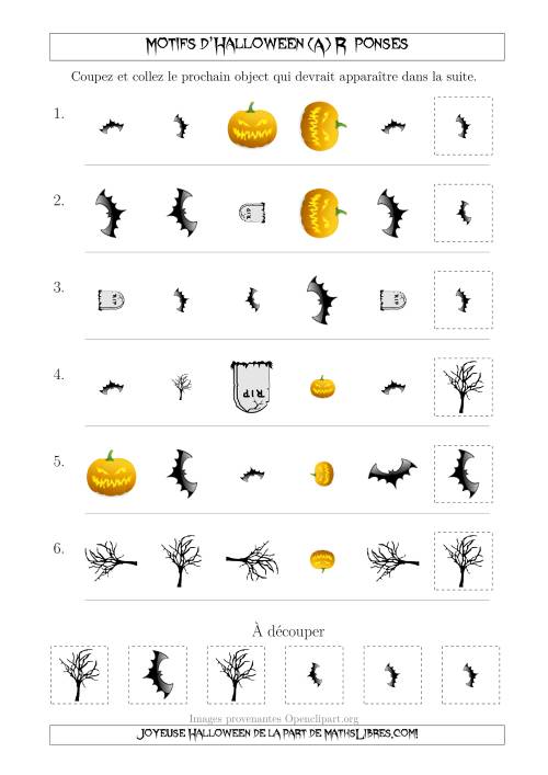 Images de Motifs d'Halloween Effrayants avec Trois Particularités (Forme, Taille & Rotation) (A) page 2