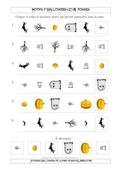 Images de Motifs d'Halloween Effrayants avec Trois Particularités (Forme, Taille & Rotation) (C) page 2