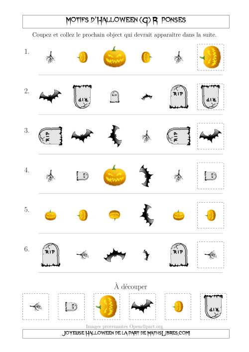 Images de Motifs d'Halloween Effrayants avec Trois Particularités (Forme, Taille & Rotation) (G) page 2