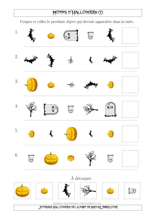 Images de Motifs d'Halloween Effrayants avec Trois Particularités (Forme, Taille & Rotation) (I)