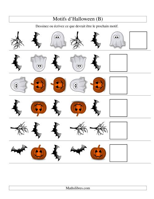 Images de Motifs d'Halloween avec Deux Particularités (forme & rotation) (B)
