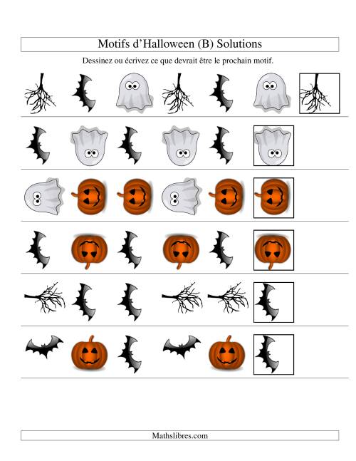 Images de Motifs d'Halloween avec Deux Particularités (forme & rotation) (B) page 2