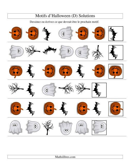 Images de Motifs d'Halloween avec Deux Particularités (forme & rotation) (D) page 2