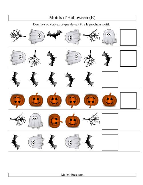 Images de Motifs d'Halloween avec Deux Particularités (forme & rotation) (E)