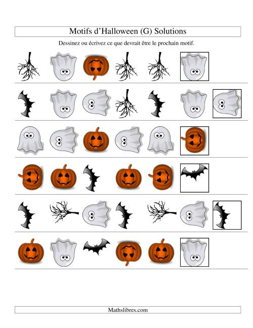 Images de Motifs d'Halloween avec Deux Particularités (forme & rotation) (G) page 2