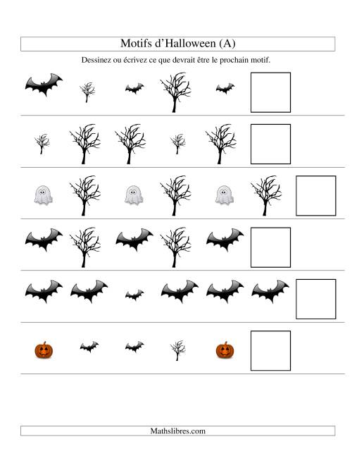 Images de Motifs d'Halloween avec Deux Particularités (forme & taille) (A)