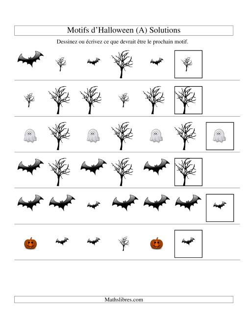 Images de Motifs d'Halloween avec Deux Particularités (forme & taille) (A) page 2