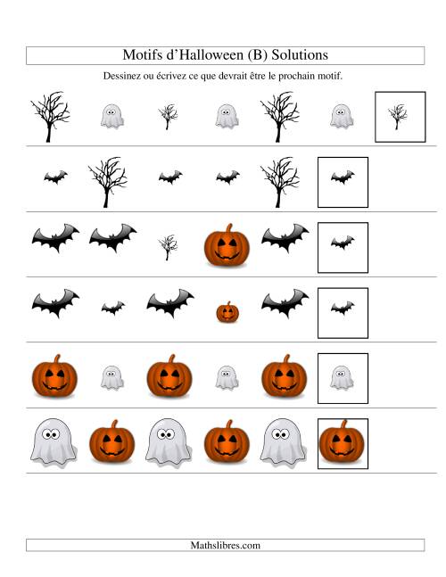 Images de Motifs d'Halloween avec Deux Particularités (forme & taille) (B) page 2