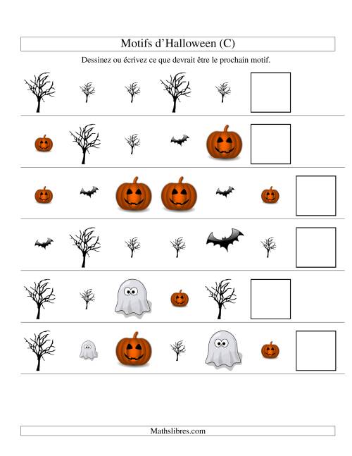 Images de Motifs d'Halloween avec Deux Particularités (forme & taille) (C)