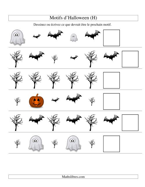 Images de Motifs d'Halloween avec Deux Particularités (forme & taille) (H)