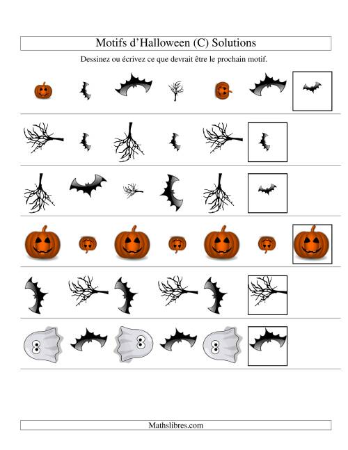 Images de Motifs d'Halloween avec Trois Particularités (forme, taille & rotation) (C) page 2