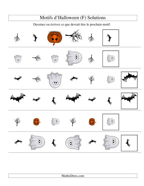 Images de Motifs d'Halloween avec Trois Particularités (forme, taille & rotation) (F) page 2
