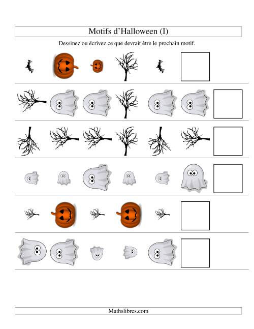 Images de Motifs d'Halloween avec Trois Particularités (forme, taille & rotation) (I)