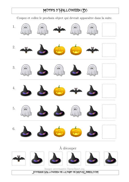 Images de Motifs d'Halloween Pas Très Effrayants avec une Seule Particularité (Forme) (D)