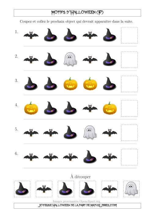Images de Motifs d'Halloween Pas Très Effrayants avec une Seule Particularité (Forme) (F)