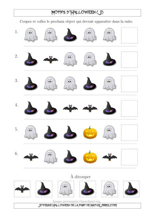 Images de Motifs d'Halloween Pas Très Effrayants avec une Seule Particularité (Forme) (J)