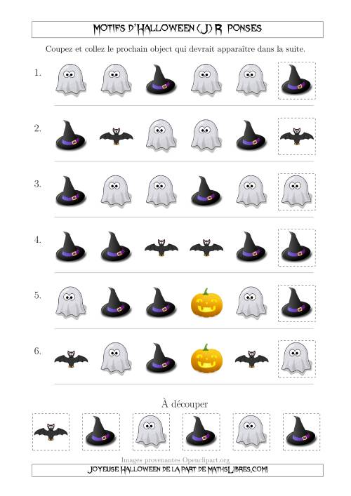 Images de Motifs d'Halloween Pas Très Effrayants avec une Seule Particularité (Forme) (J) page 2