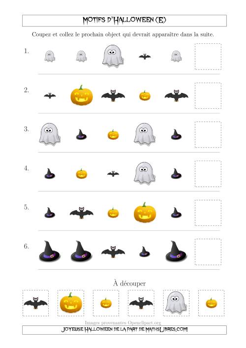 Images de Motifs d'Halloween Pas Très Effrayants avec Deux Particularités (Forme & Taille) (E)
