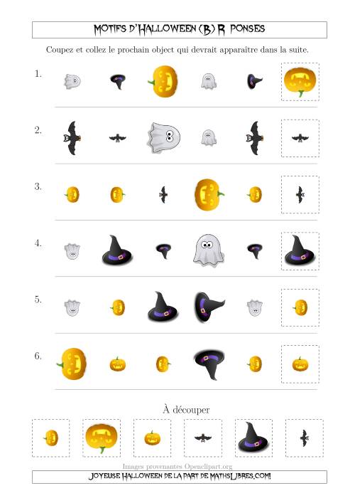 Images de Motifs d'Halloween Pas Très Effrayants avec Trois Particularités (Forme, Taille & Rotation) (B) page 2