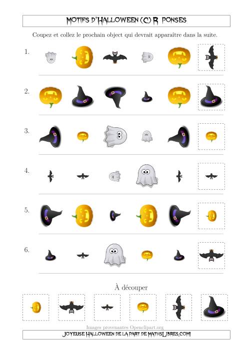 Images de Motifs d'Halloween Pas Très Effrayants avec Trois Particularités (Forme, Taille & Rotation) (C) page 2