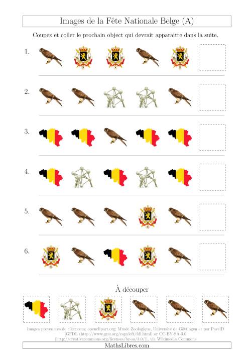 Images de la Fête Nationale Belge avec Une Seule Particularité (Forme) (A)