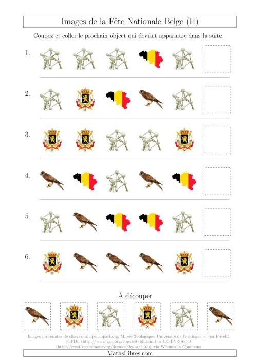 Images de la Fête Nationale Belge avec Une Seule Particularité (Forme) (H)