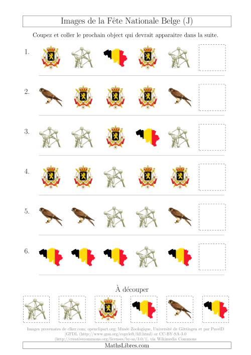 Images de la Fête Nationale Belge avec Une Seule Particularité (Forme) (J)