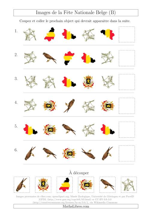 Images de la Fête Nationale Belge avec Deux Particularités (Forme & Rotation) (B)