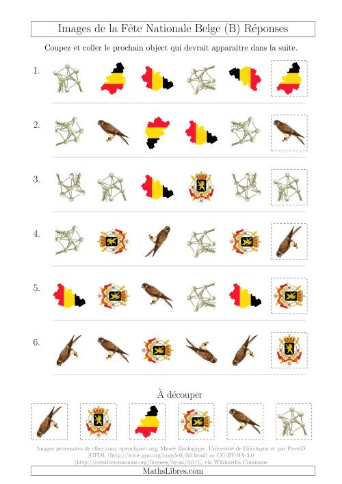 Images de la Fête Nationale Belge avec Deux Particularités (Forme & Rotation) (B) page 2