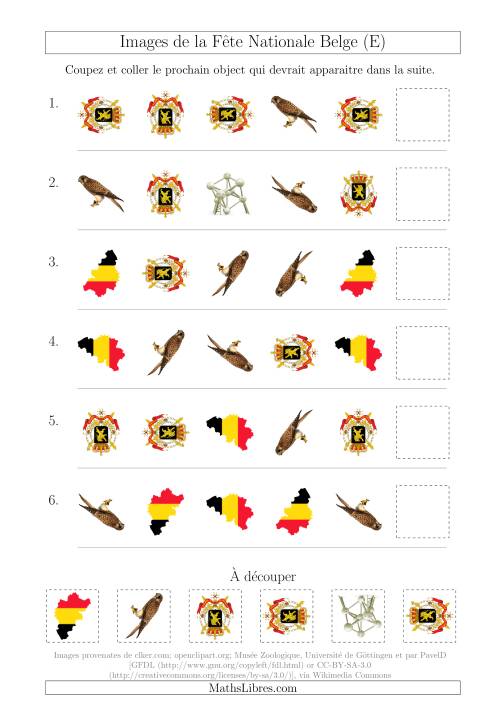 Images de la Fête Nationale Belge avec Deux Particularités (Forme & Rotation) (E)