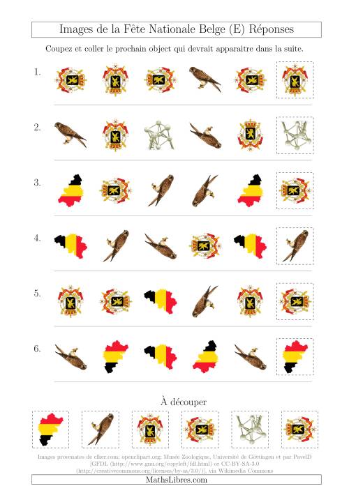 Images de la Fête Nationale Belge avec Deux Particularités (Forme & Rotation) (E) page 2