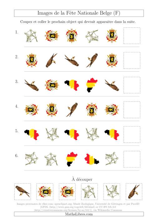 Images de la Fête Nationale Belge avec Deux Particularités (Forme & Rotation) (F)