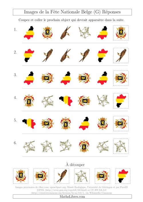 Images de la Fête Nationale Belge avec Deux Particularités (Forme & Rotation) (G) page 2
