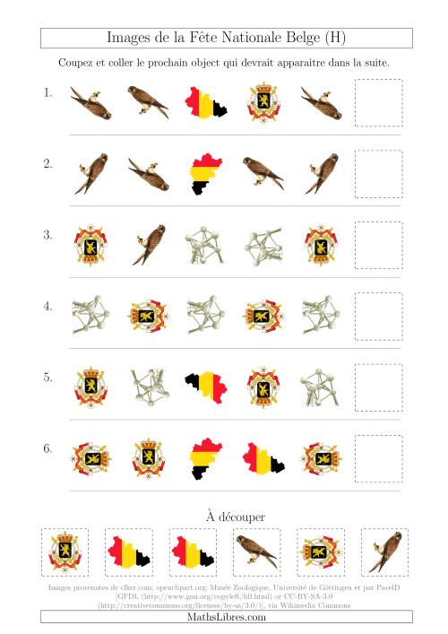 Images de la Fête Nationale Belge avec Deux Particularités (Forme & Rotation) (H)