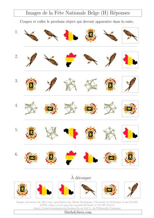 Images de la Fête Nationale Belge avec Deux Particularités (Forme & Rotation) (H) page 2