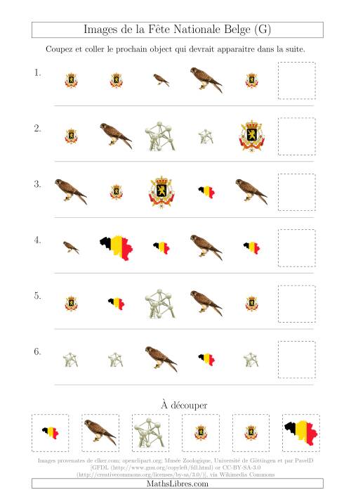 Images de la Fête Nationale Belge avec Deux Particularités (Forme & Taille) (G)