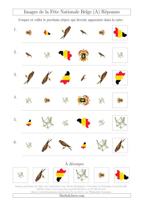 Images de la Fête Nationale Belge avec Trois Particularités (Forme, Taille & Rotation) (A) page 2