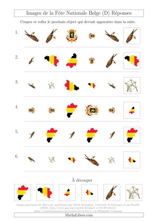 Images de la Fête Nationale Belge avec Trois Particularités (Forme, Taille & Rotation) (D) page 2