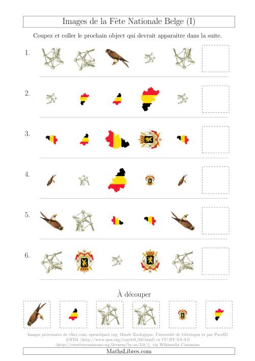 Images de la Fête Nationale Belge avec Trois Particularités (Forme, Taille & Rotation) (I)